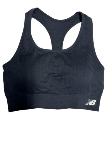 NEW BALANCE Medium Impact Sports Bra Style R001093~ Size XL~BLACK~ EXCELLENT FIT