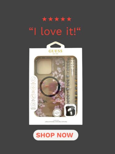 GUESS iPhone 14 Pro Max| 13 Pro Max | 12 Pro Max~Phone Case MagSafe System~Strap