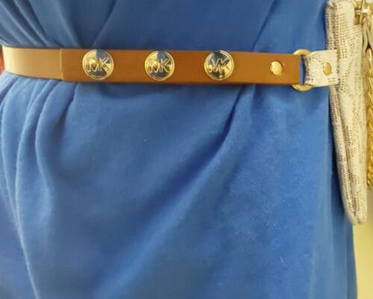 MICHAEL KORS FANNY PACK VANILLA GOLD CHAIN ZIPPER WOW! SIZE MEDIUM !
