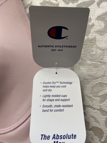 Champion Womens The Authentic Sports Bra, Large Maximum Support Comfort Band NEW