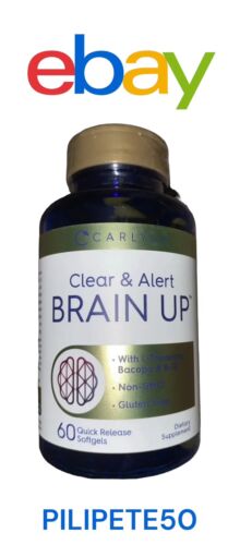 Brain Support Supplement | 60 Softgels | L-Theanine, Bacopa & B-12 | by Carlyle