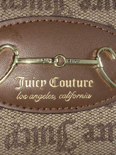Juicy Couture Gothic Status Brown Logo Wallet  Card Organizer Heat Accent CUTE!