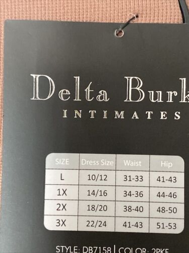 DELTA BURKE 2PKD DB7158 SHAPING BRIEF PANTIES HIGH WAIST~ SIZE 3X~ GREAT FIT!