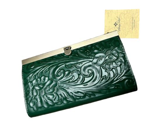 Patricia Nash Cauchy Wallet/Clutch, Tooled Leather~SoftGreen~P329244~MSRP$119