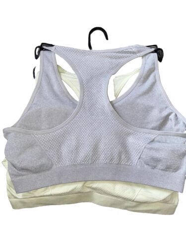 Jockey Women's 2 Pack Removable Cup Seamless Bra -Sea Foamed/Gray Size L