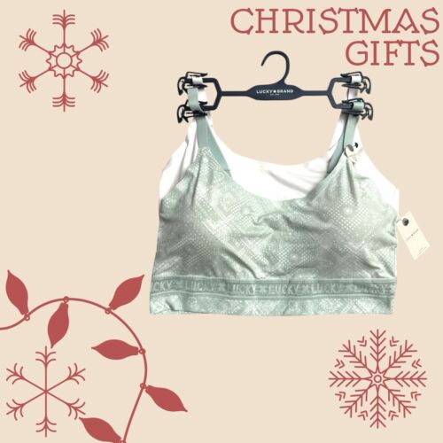 Lucky Brand 2 WIRELESS LOUNGE BRA'S Removable Pads LVD00159X Size 1X NWT $68