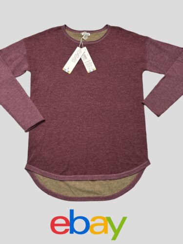 Smartwool Shadow Pine Colorblock Sweater Purple Heather Women Sze SMALL Top~NWT