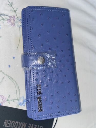 STEVE MADDEN Woman's Wallet Bifold BALLEN-G Periwinkle Blue BEAUTIFUL !!!