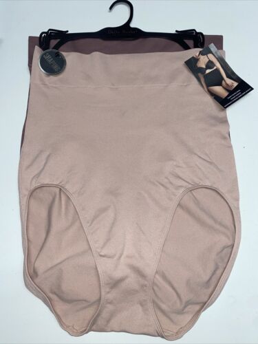 DELTA BURKE 2PKD DB7158 SHAPING BRIEF PANTIES HIGH WAIST~ SIZE 3X~ GREAT FIT!