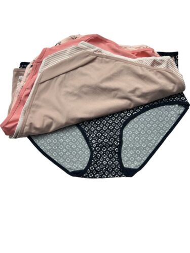 LAURA ASHLEY Women 5-Pair Brief Panty Floral Multi~Polyester~Style LS9271~ Sz 2X