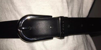 DKNY BELT REVERSIBLE DKNY LOGO ON ONE SIDE BLACK ON THE OTHER SKINNY MSRP $38.00