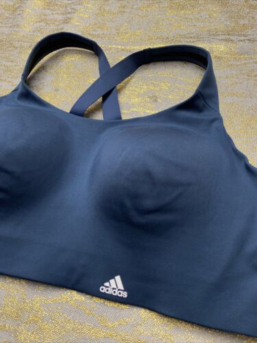Adidas Blue Solid Cross-back Ultimate Bra Women’s Size 40D Retail $65