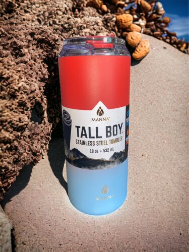 MANNA 18 oz TALL BOY TRAVELER INSULATED STAINLESS STEEL TUMBLER NEW AUTHENTIC