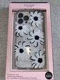 Kate Spade Phone Case iPhone 13 & 12 PRO MAX White Flowers Rhinestones Beautiful