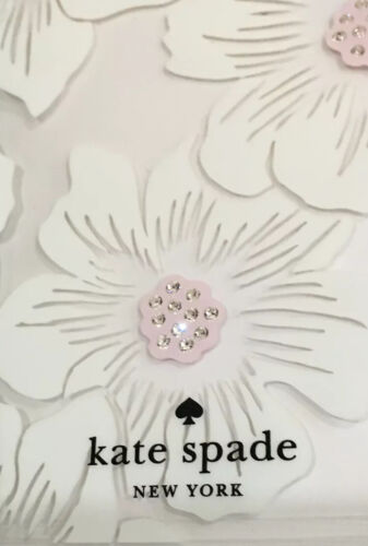 KATE SPADE PHONE CASE iPhone 11 PRO HOLLYHOCK FLOWERS WITH RHINESTONES BEAUTIFUL