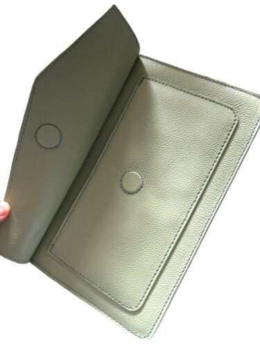 BOTKIER Cobble Hill M.C Leather Wristlet Clutch Wallet, Dusty Mint Green NWT $78