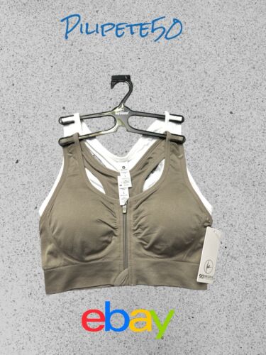 90 Degree By Reflex High Performance~Full Support Sport  Bra Set-Two L~MSRP$58