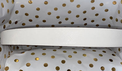 MICHAEL KORS BELT WHITE~LEATHER W/GOLD MK CIRCLE BUCKLE~ALL PLUS SIZES~RARE FIND