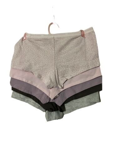 Juicy Couture~Women Boyshort Underwear Panties Cotton Blend 5-Pair JC7530~WOW~L