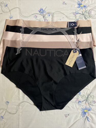 NÁUTICA ~ Women's NT3206 Laser Briefs Panties Hipsters 5-Pair ~ XL  ~UNIQUE