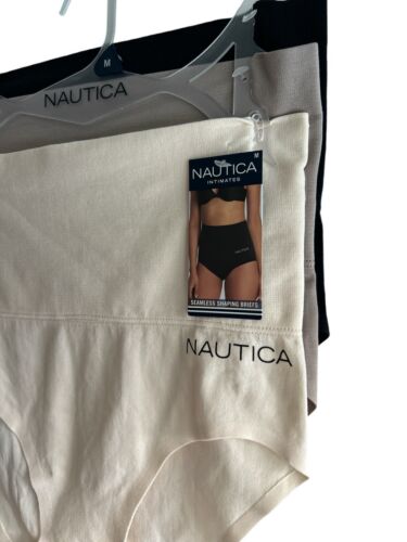 NAUTICA INTIMATES NT7106 3PKD MF SEAMLESS SHAPING BRIEF~Medium ~GREAT FIT! NWT