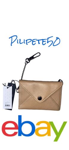 Aimee Kestenberg Ashley Pebbled Leather Pouch/Card Holder - Camel ~REAR FIND!