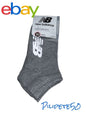 NEW BALANCE Socks LIGHT WEIGHT GRAY & WHITE~LADIES 10 PAIR LOW CUT~COMFORTABLE!