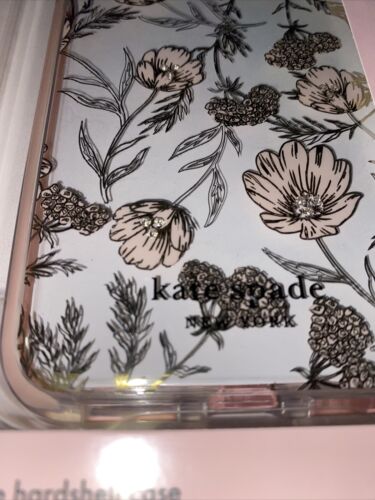 Kate Spade Pink Flowers With Rhinestones Clear iPhone 11 Pro case NEW