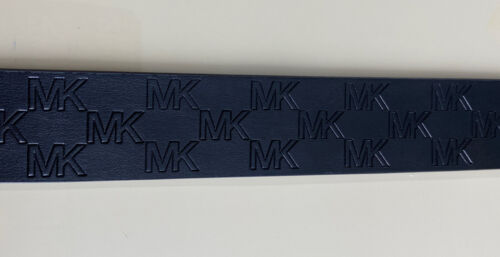 MICHAEL KORS BELT BLACK GENUINE LEATHER STAMPED LOGO GOLD BUCKLE BEAUTIFUL!!