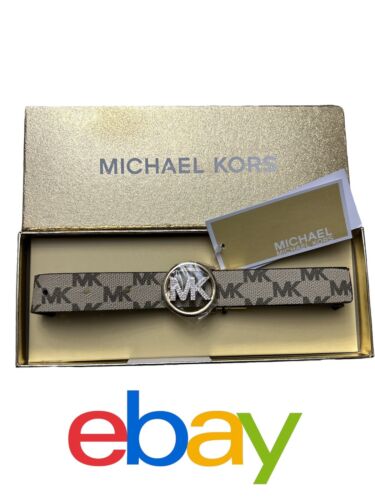 MICHAEL KORS Women Belt Reversible Gift Box New Size L/XL Brown MSRP $98~LOVELY!