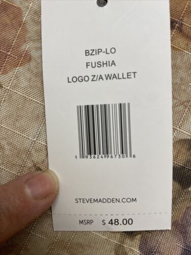 STEVE MADDEN WALLET WRISTLET PRINTED LOGO BROWN MULTI TONE SO DIFFERENT!!