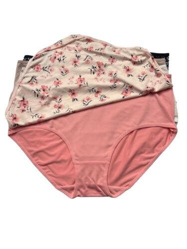 LAURA ASHLEY Women 5-Pair Brief Panty Floral Multi~Polyester~Style LS9271~ Sz 2X