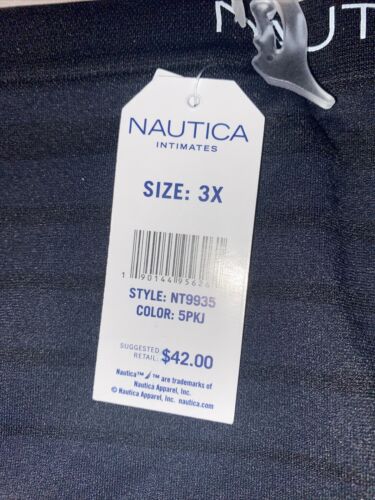 NAUTICA~NT9935 -5 PCK SIZE 3X~MULTICOLOR~SOFT HIGH WAIST BRIEF PANTIES GREAT FIT