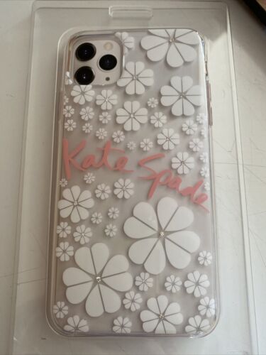 Kate Spade Phone Case for iPhone 11 Pro Max Rhinestones￼ Floral “KATE SPADE” NEW