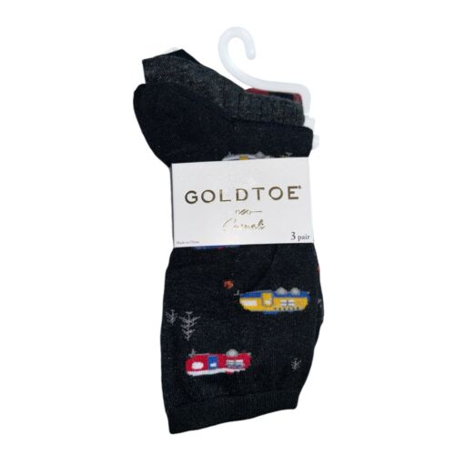 Gold Toe CASUALS Socks 3 Pairs (Women's Size 6-9) Multicolor Cute Designs  NEW