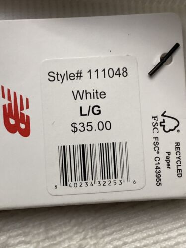 NEW BALANCE Medium Impact Sports Bra Style # 111048 Size Large White/Silver CUTE