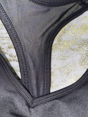 REEBOK MATCH BRA BLACK /BLACK MESH REW211BR02006 MEDIUM MSRP $40 NEW