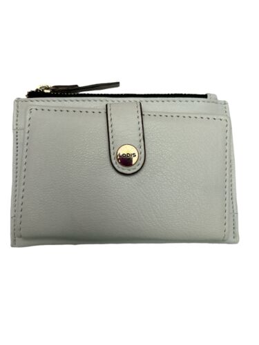 LODIS Coin Purse Bifold Card Wallet WHITE Genuine Leather-ABSOLUTELY BEAUTIFUL!