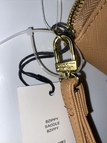 STEVE MADDEN WALLET WRISTLET SADDLE COLOR SMOOTH TEXTURED GOLD ZIPPER