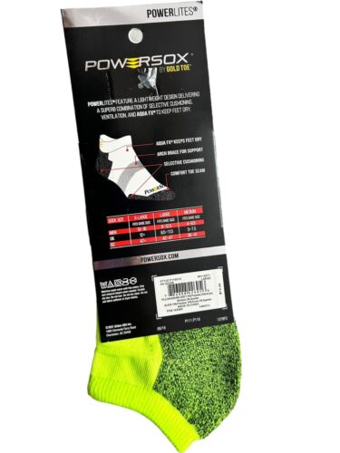 GOLDTOE Powersox PowerLites Arch Support No Show Socks 3 Pair Black/Gray 9-12.5