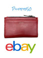 LODIS Coin Purse Bifold Card Wallet  Red Genuine Leather-ABSOLUTELY BEAUTIFUL!!!