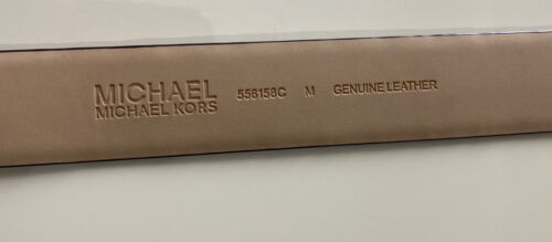 MICHAEL KORS BELT TAN WITH MK TORTOISE SHELL GOLD BUCKLE WOW!!!
