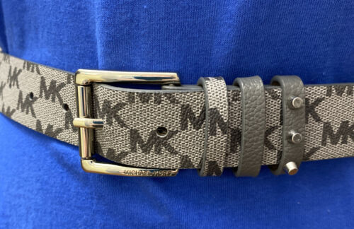MICHAEL KOR BELT GRAY WITH TRIPLE BELT LOOP SILVER BUCKLE REALLY NICE!!!!!