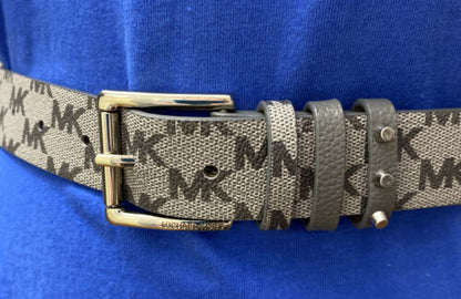 MICHAEL KOR BELT GRAY WITH TRIPLE BELT LOOP SILVER BUCKLE REALLY NICE!!!!!