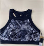 DKNY Donna Karan Printed Fitness Geometrical Design Sports Bra LARGE MSRP $48