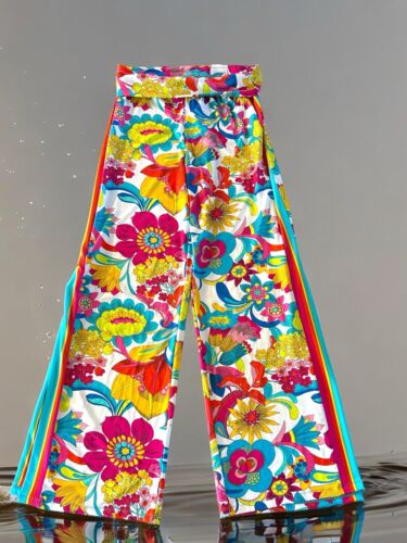 Trina Turk Bal Harbour Roll On Cover Up Pants Medium Multicolor Floral NWT~CHIC