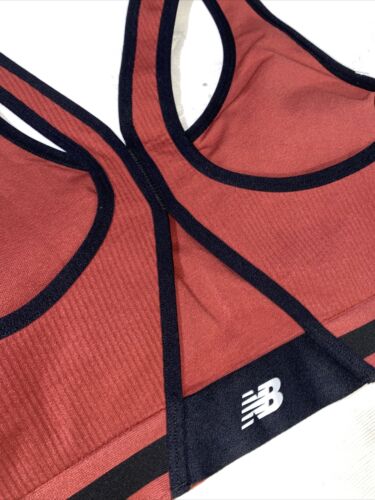 New Balance Medium Impact Sports Bra Style 112013 Clay/Black Size XL NEW