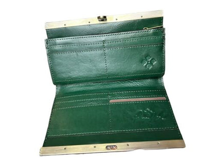 Patricia Nash Cauchy Wallet/Clutch, Tooled Leather~SoftGreen~P329244~MSRP$119