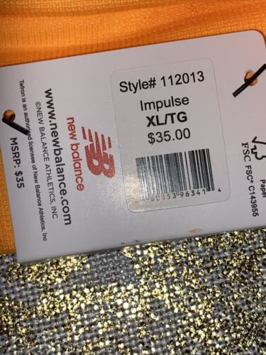 New Balance Medium Impact Sports Bra Style 112013 Impulse Orange/Black Size XL