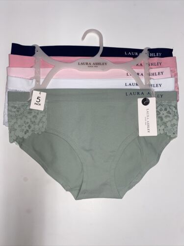 LAURA ASHLEY~5 Pack FIT PANTIES~MULTICOLOR~STYLE # LS9221~ALL SIZES~GREAT FIT!